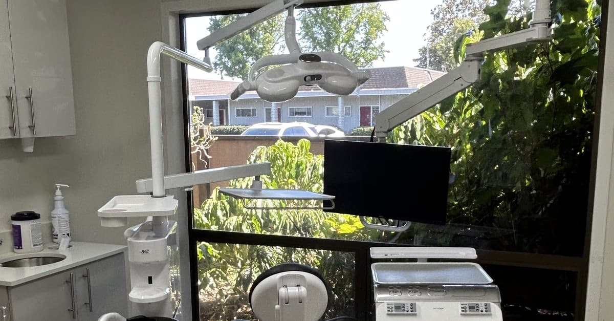 A modern treatment room at Lotus Dental Group in San Jose where root canals and extractions are performed